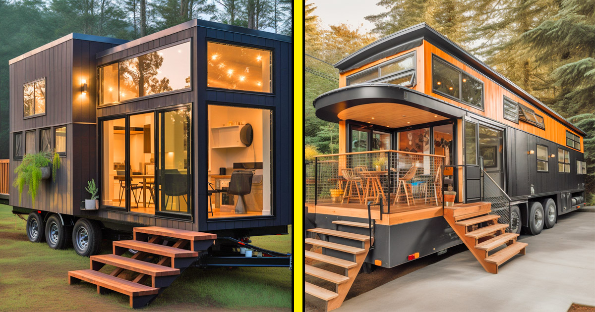 20+ Incredible Luxury Modern Tiny Homes With Huge Windows and Decks –  Inspiring Designs